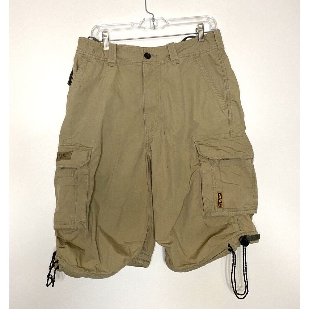 Abercrombie and Fitch Men's Cargo Shorts Canvas Khaki Tan Size 30
